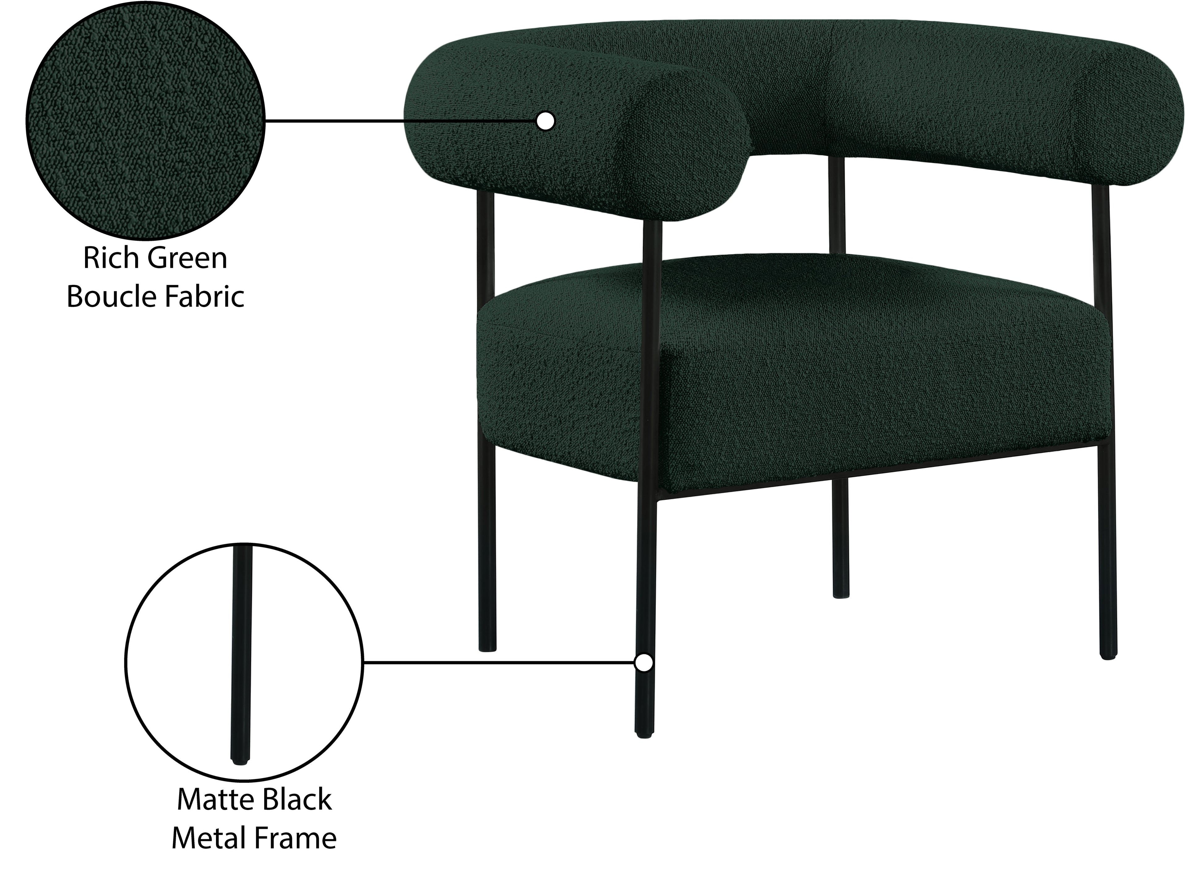 Blake Boucle Fabric Upholstered Accent Chair