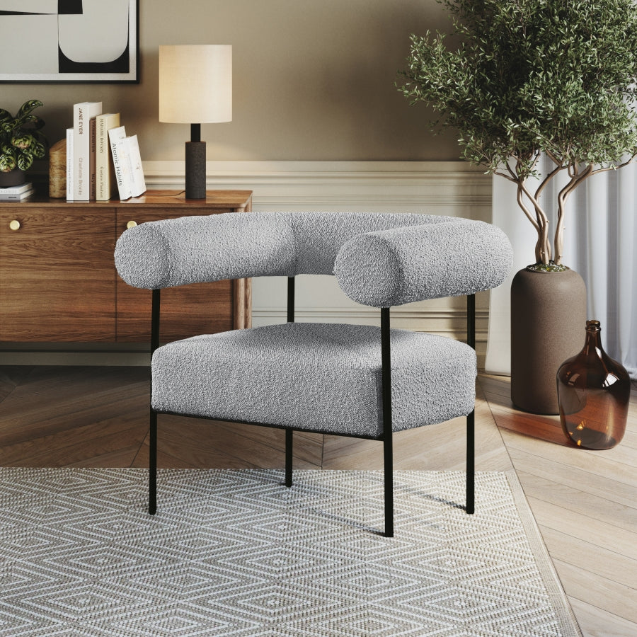 Blake Boucle Fabric Upholstered Accent Chair