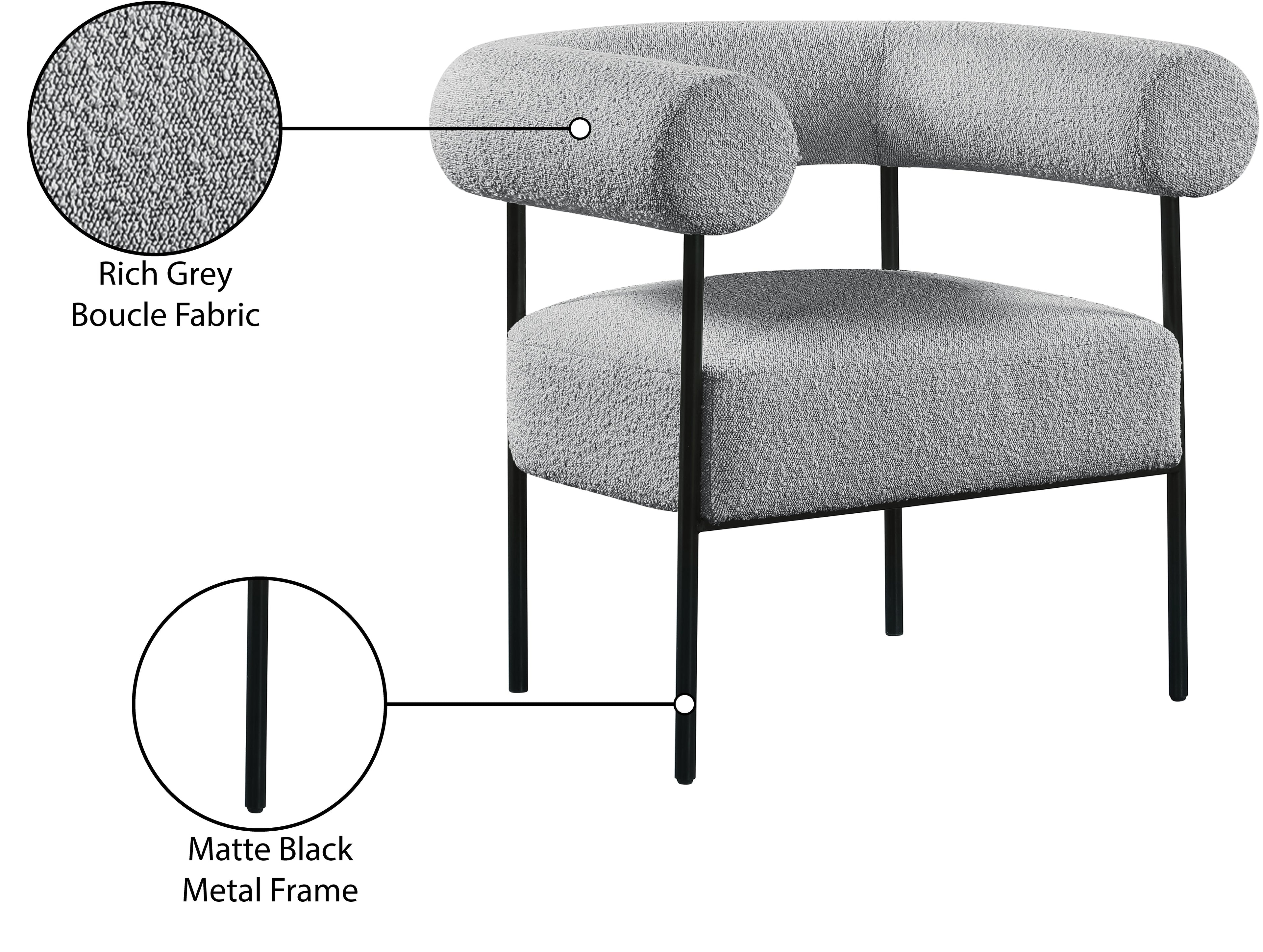 Blake Boucle Fabric Upholstered Accent Chair