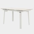 Bellaro Dining Table with Extension in Travertine and Cream