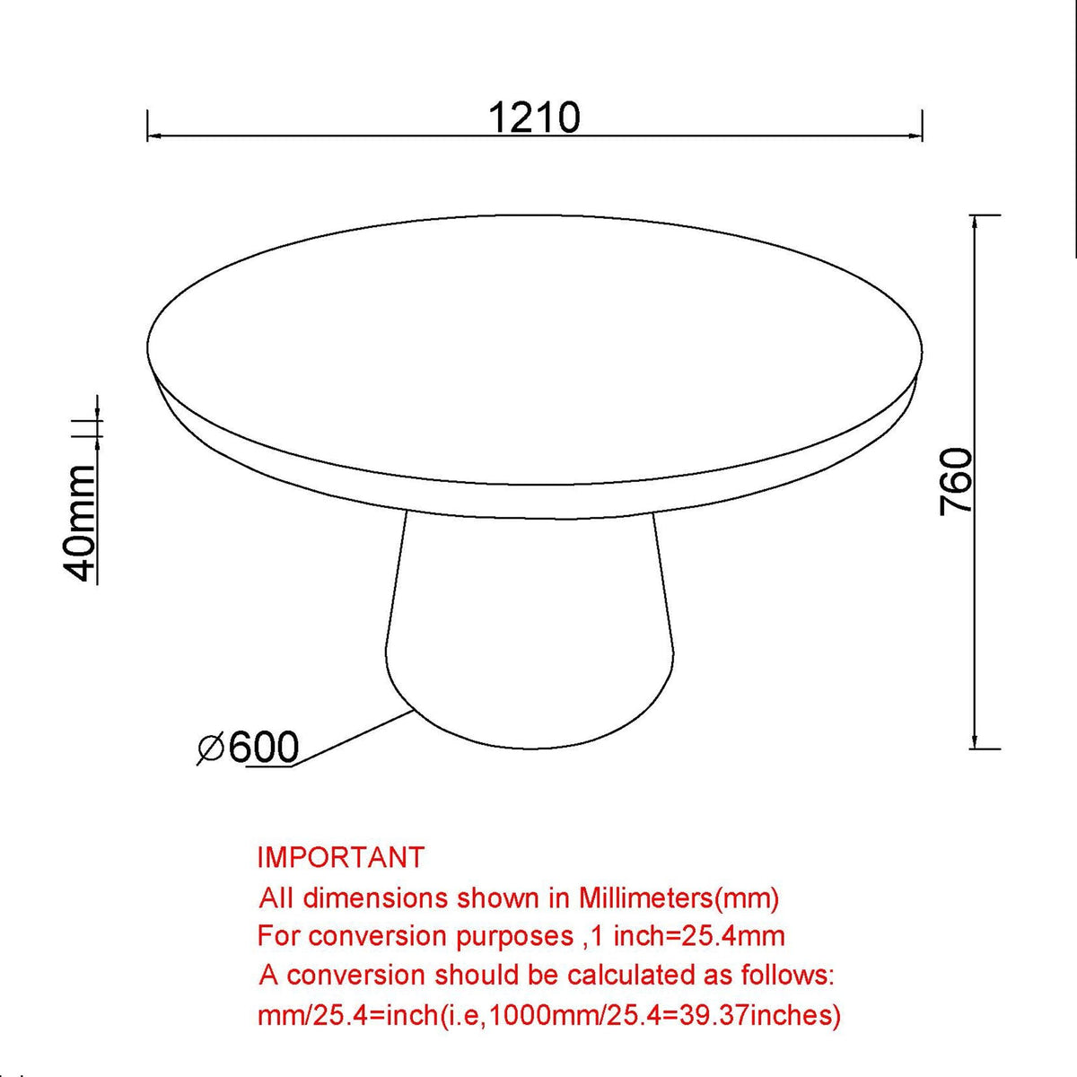 Godiva Round Pedestal Table in Ivory Stone