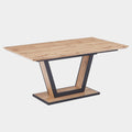 Forna Dining Table w/Extension in Natural and Black