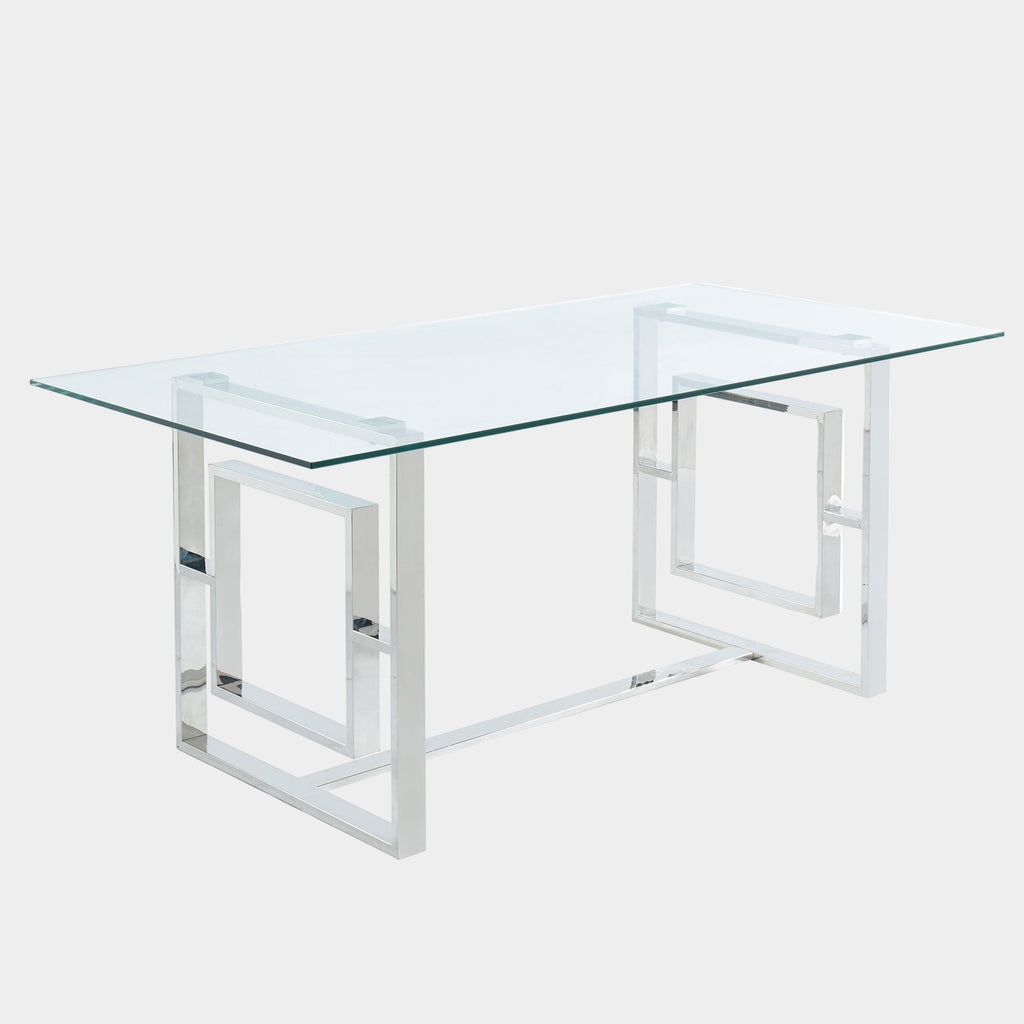 Eros Rectangular Dining Table in Silver