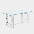 Eros Rectangular Dining Table in Silver