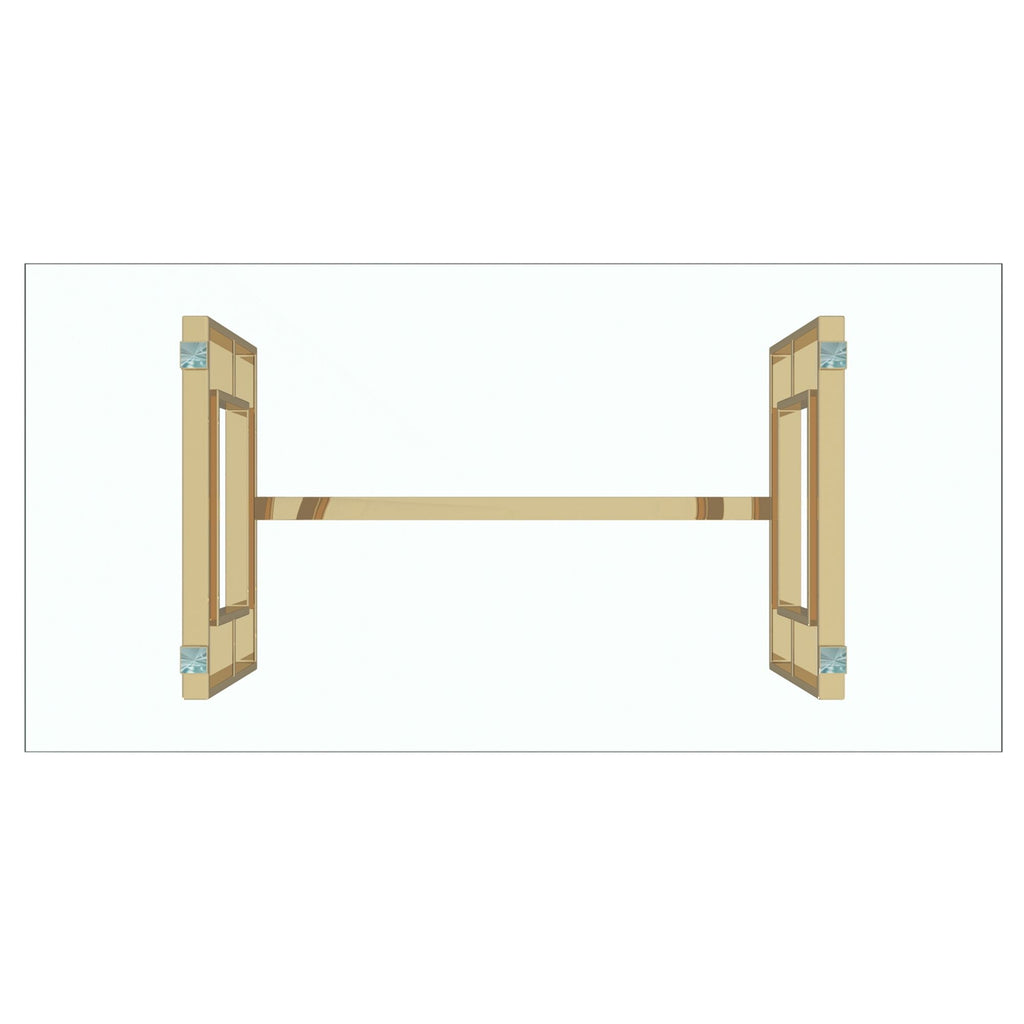 Eros Rectangular Dining Table in Gold