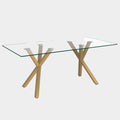 Stark Rectangular Dining Table in Aged Gold