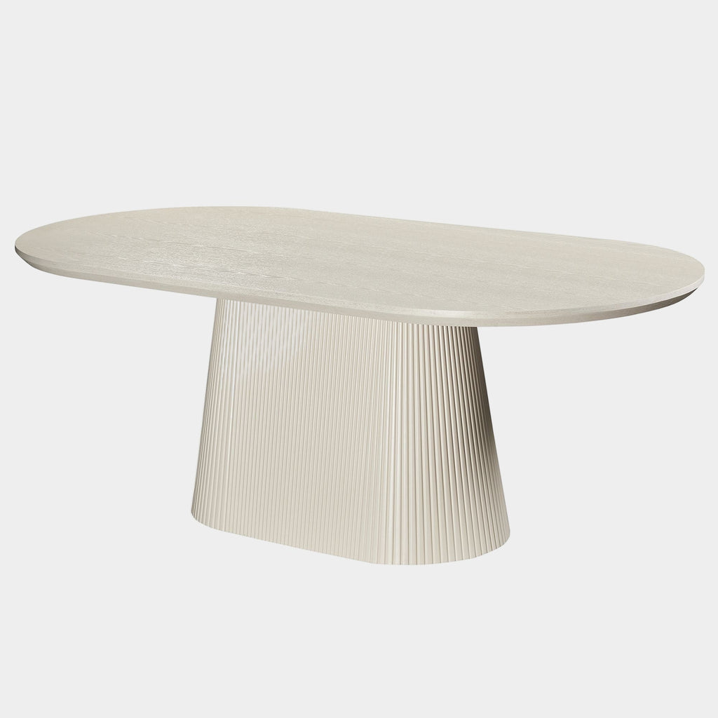 Tovas Oval Dining Table in Ivory
