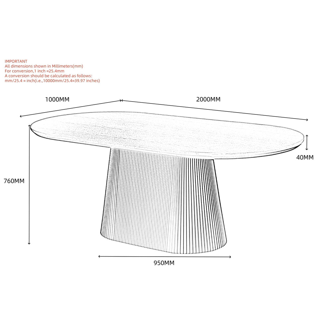 Tovas Oval Dining Table in Ivory
