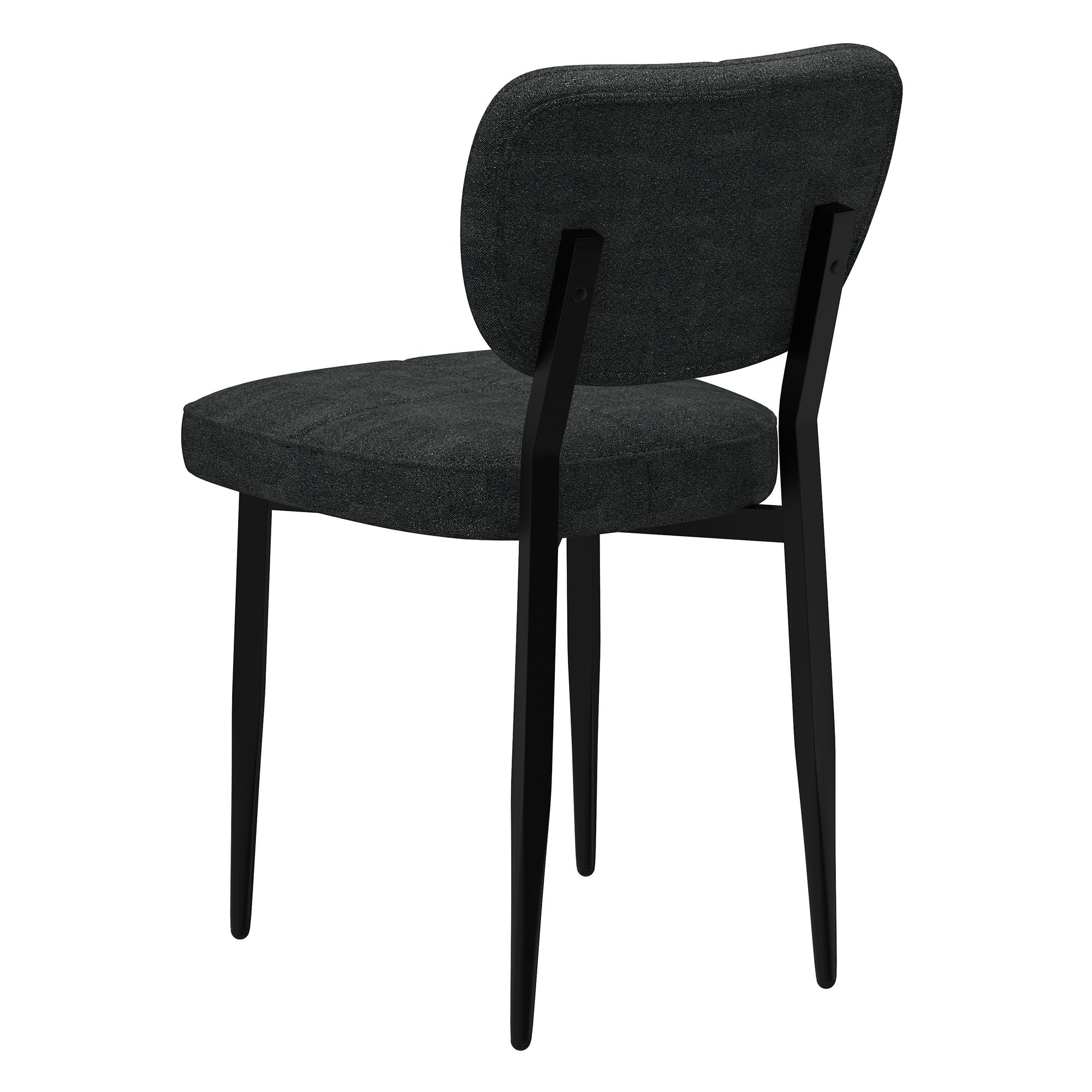 Zeke Dining Chair, set of 2, in Charcoal and Black