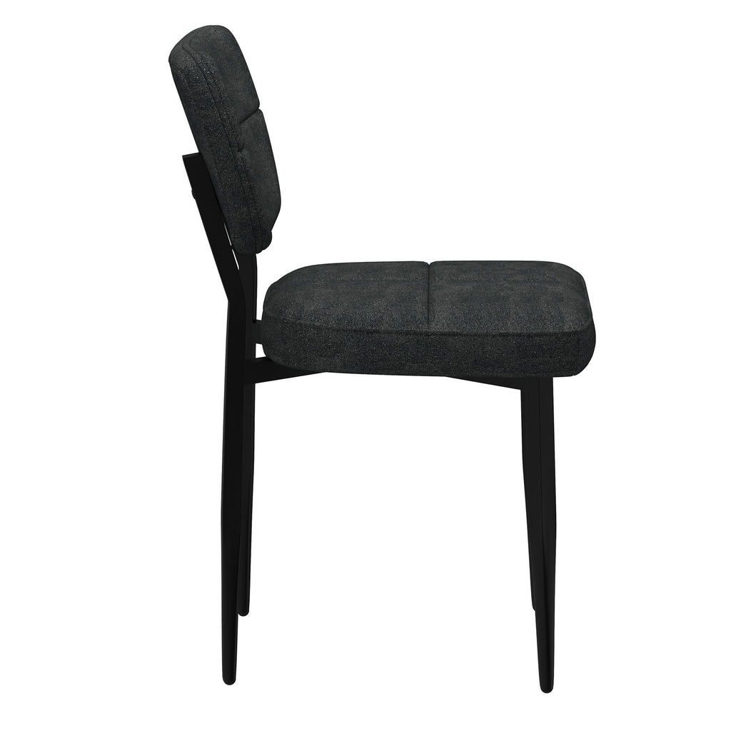 Zeke Dining Chair, set of 2, in Charcoal and Black