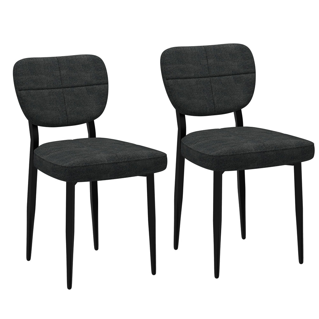 Zeke Dining Chair, set of 2, in Charcoal and Black