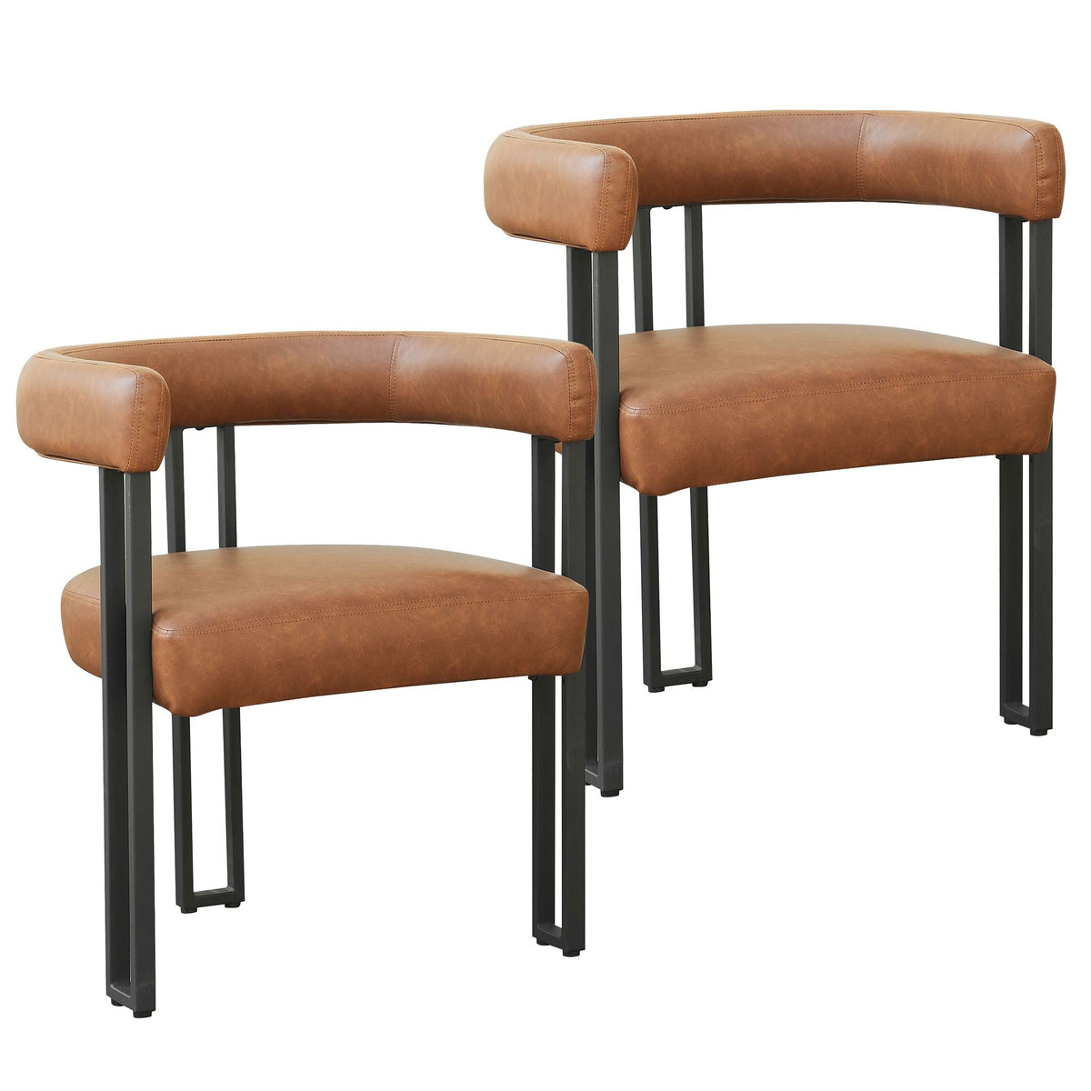Scarlet Dining Chair, set of 2, in Saddle PU
