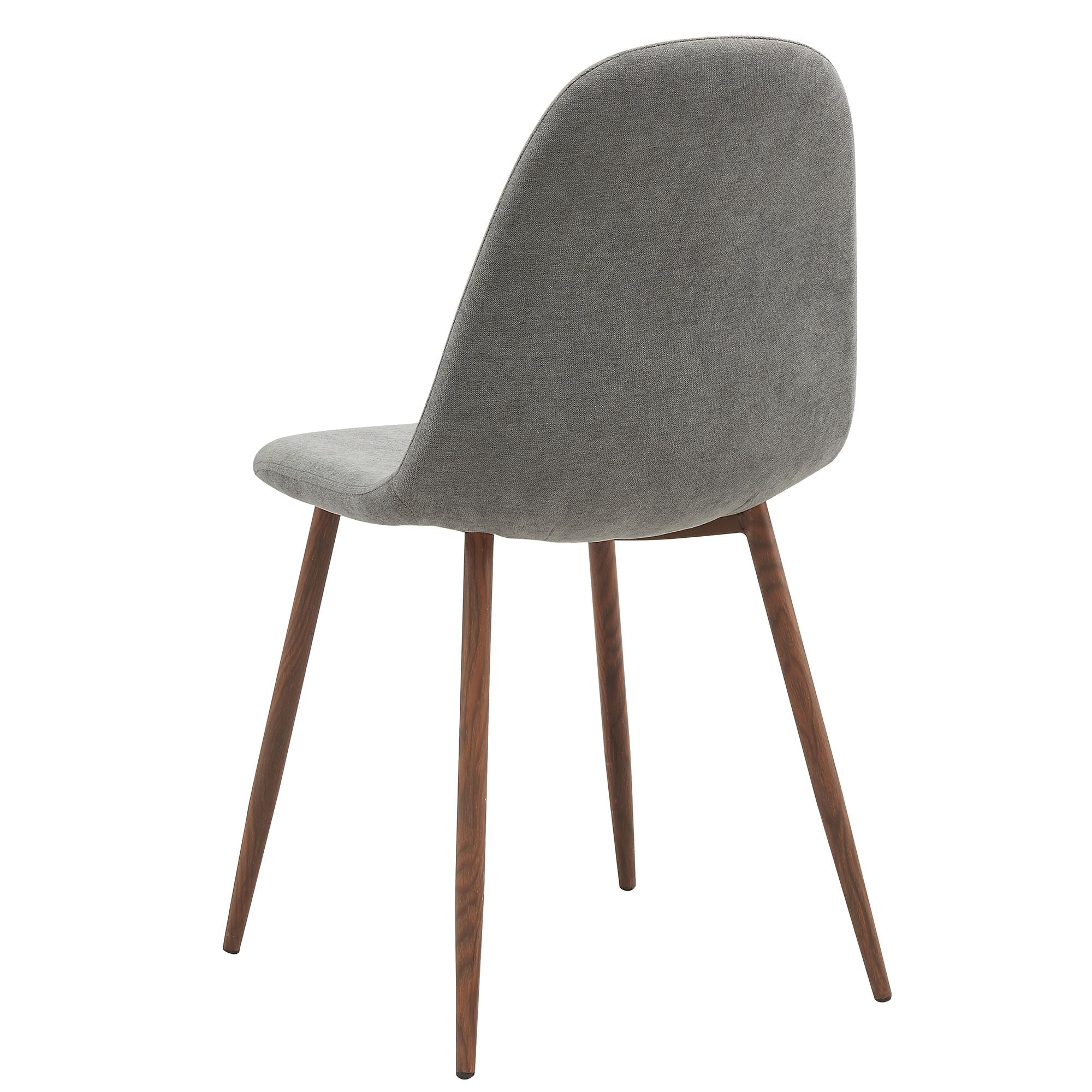 Lyna Dining Chair, set of 4 in Grey and Walnut
