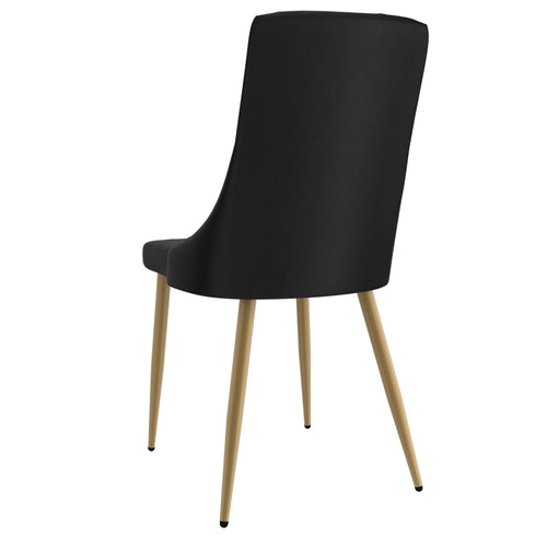 Antoine Dining Chair, set of 2, in Black and Aged Gold