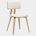 Zuni Dining Chair in Beige Fabric and Natural