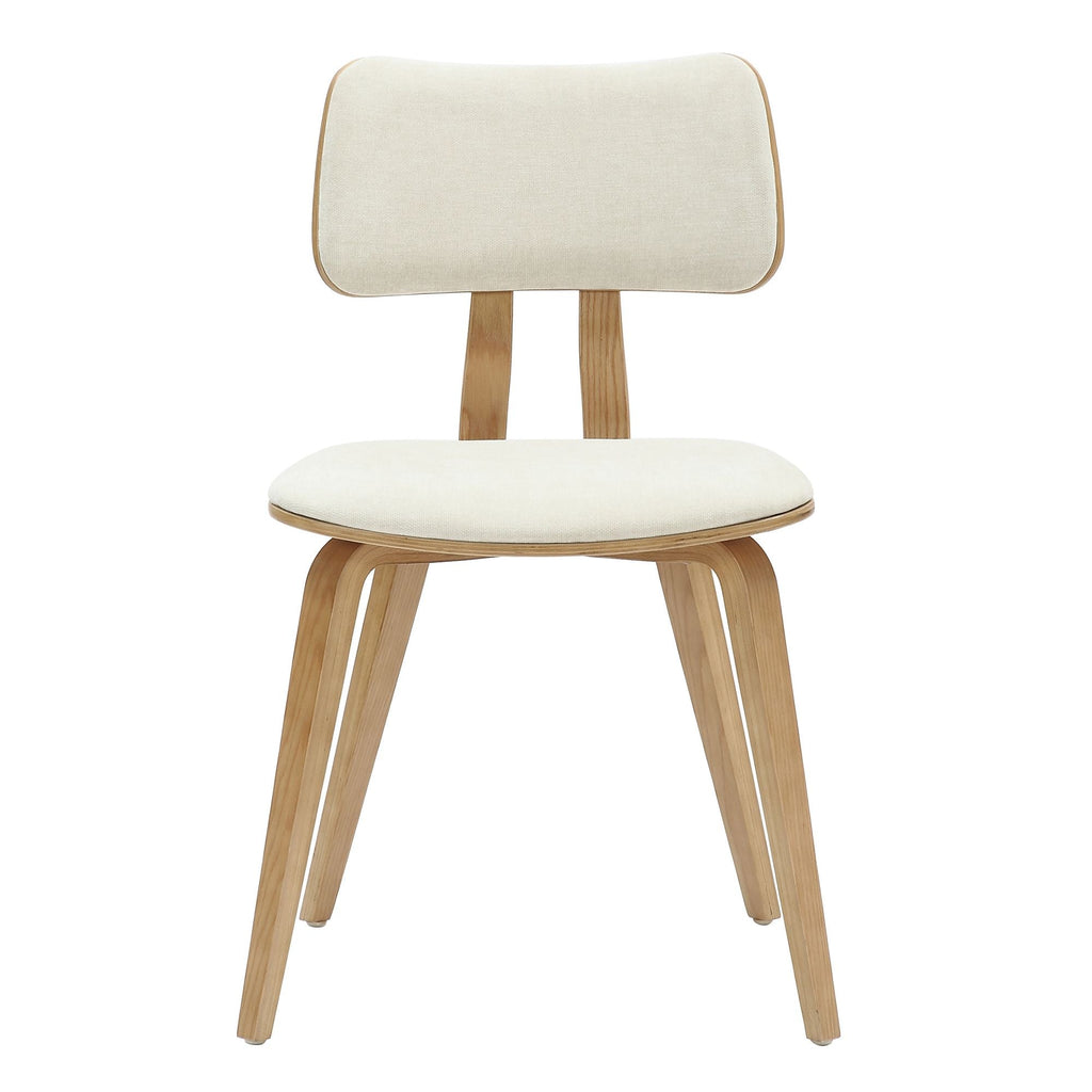 Zuni Dining Chair in Beige Fabric and Natural