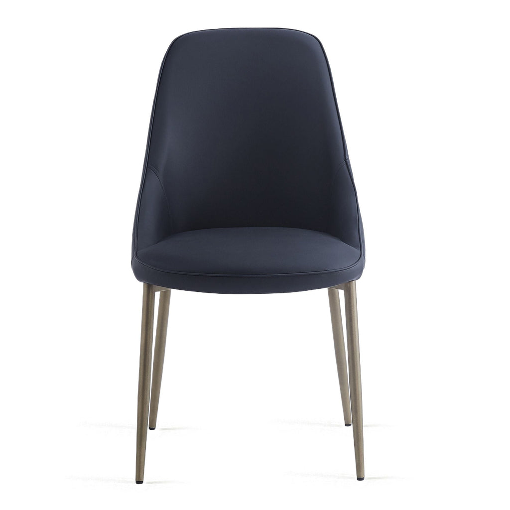 Cleo Dining Chair, set of 2, in Black and Aged Gold