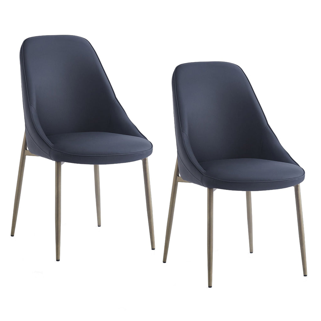Cleo Dining Chair, set of 2, in Black and Aged Gold