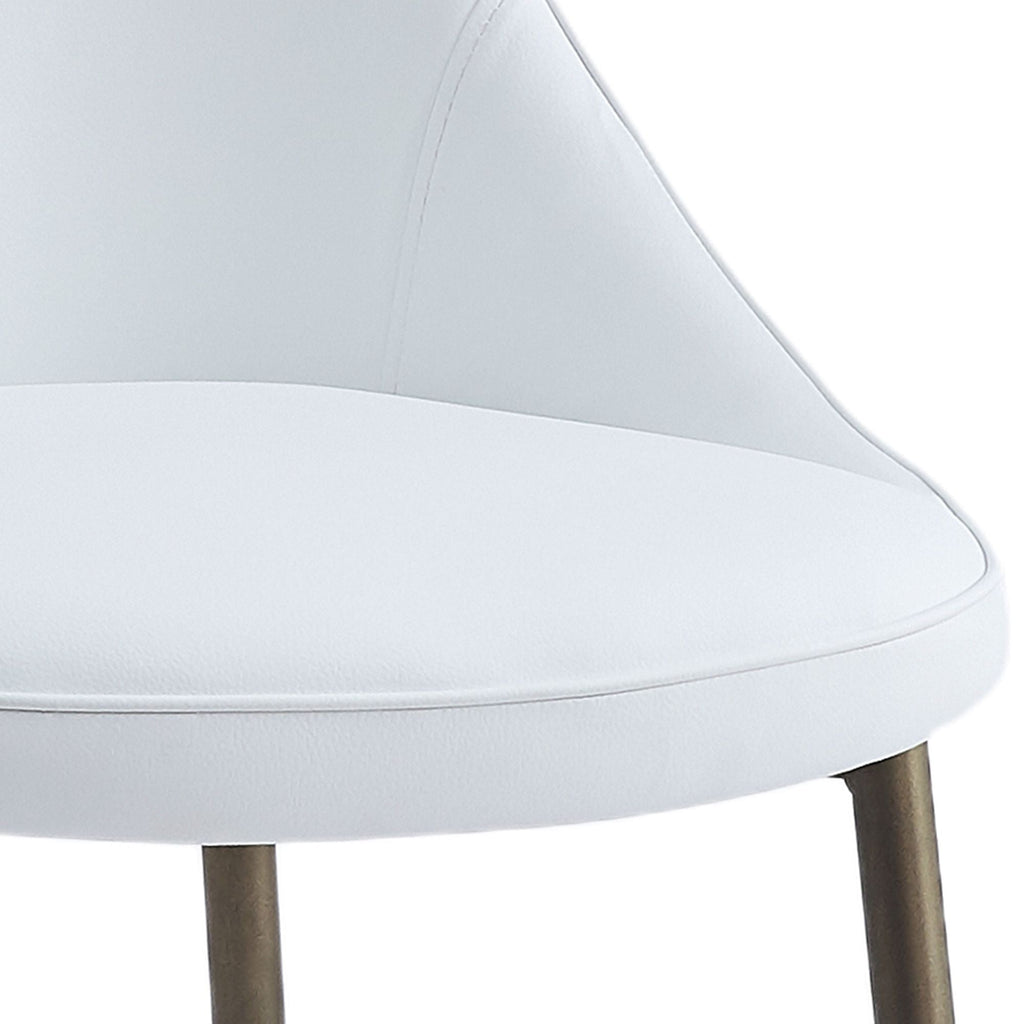 Cleo Dining Chair, set of 2, in White and Aged Gold