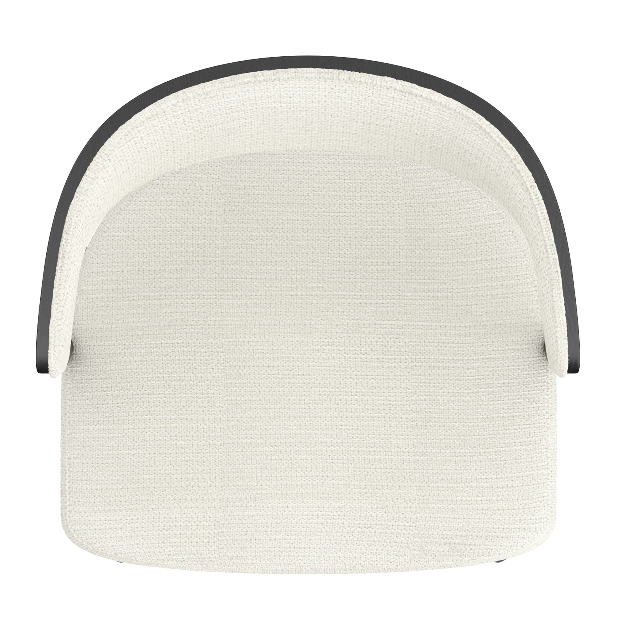 Kazan Dining Chair, Set of 2 in Ivory Performance Fabric & Black Metal