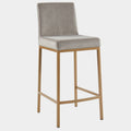 Diego 26" Counter Stool, set of 2, in Grey and Aged Gold Leg