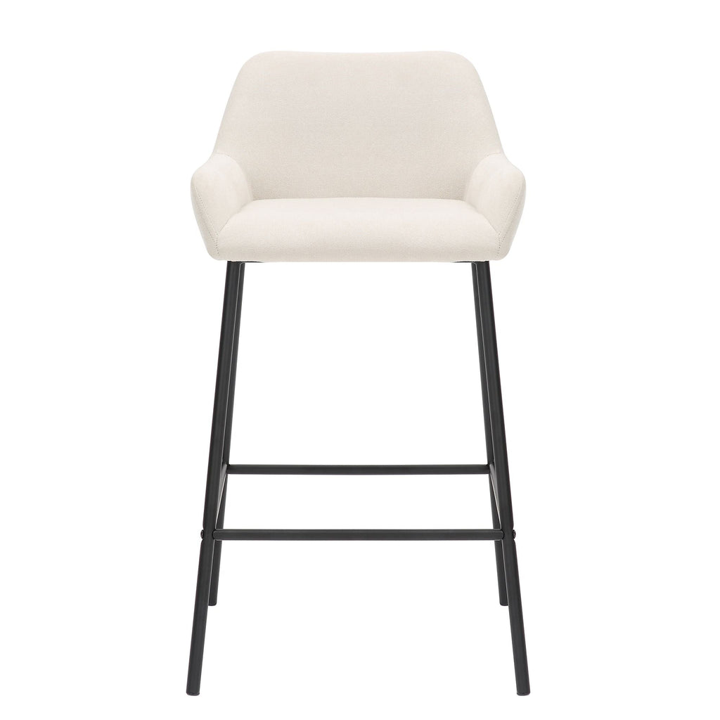 Baily 26" Counter Stool, set of 2, in Beige and Black