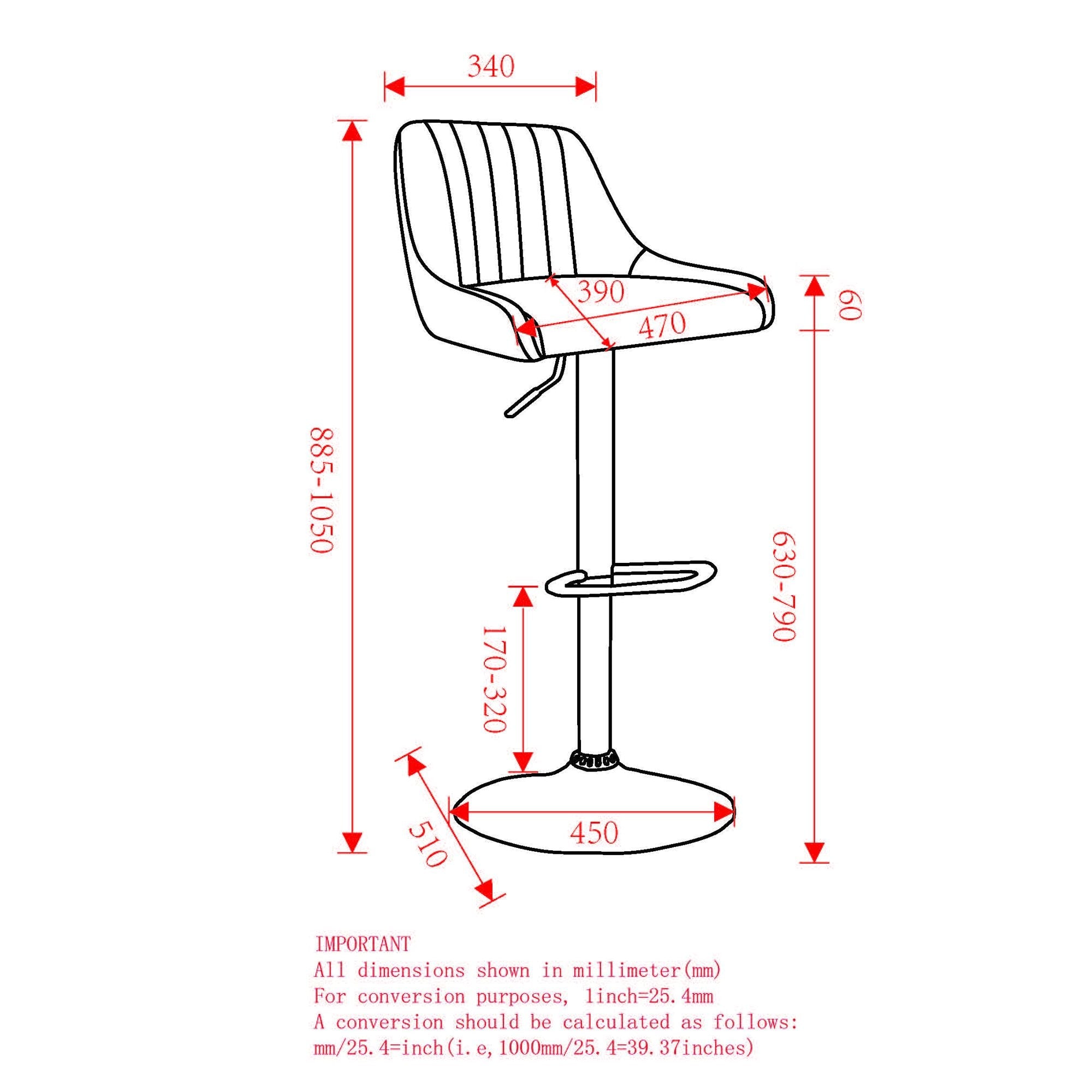 Kron Adjustable Height Air-Lift Swivel Stool, set of 2, in White Faux Leather