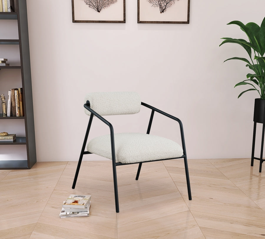 Carly Boucle Fabric Upholstered Accent Chair