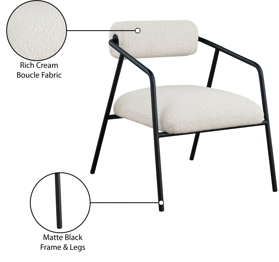 Carly Boucle Fabric Upholstered Accent Chair