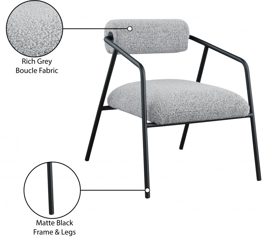 Carly Boucle Fabric Upholstered Accent Chair