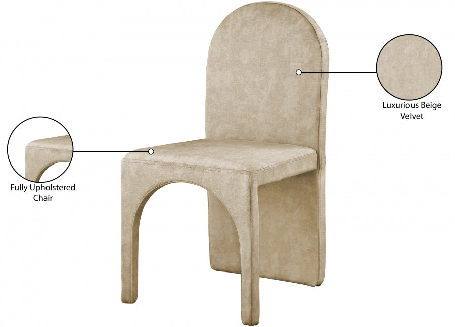 Summer Velvet Upholstered Dining Side Chair