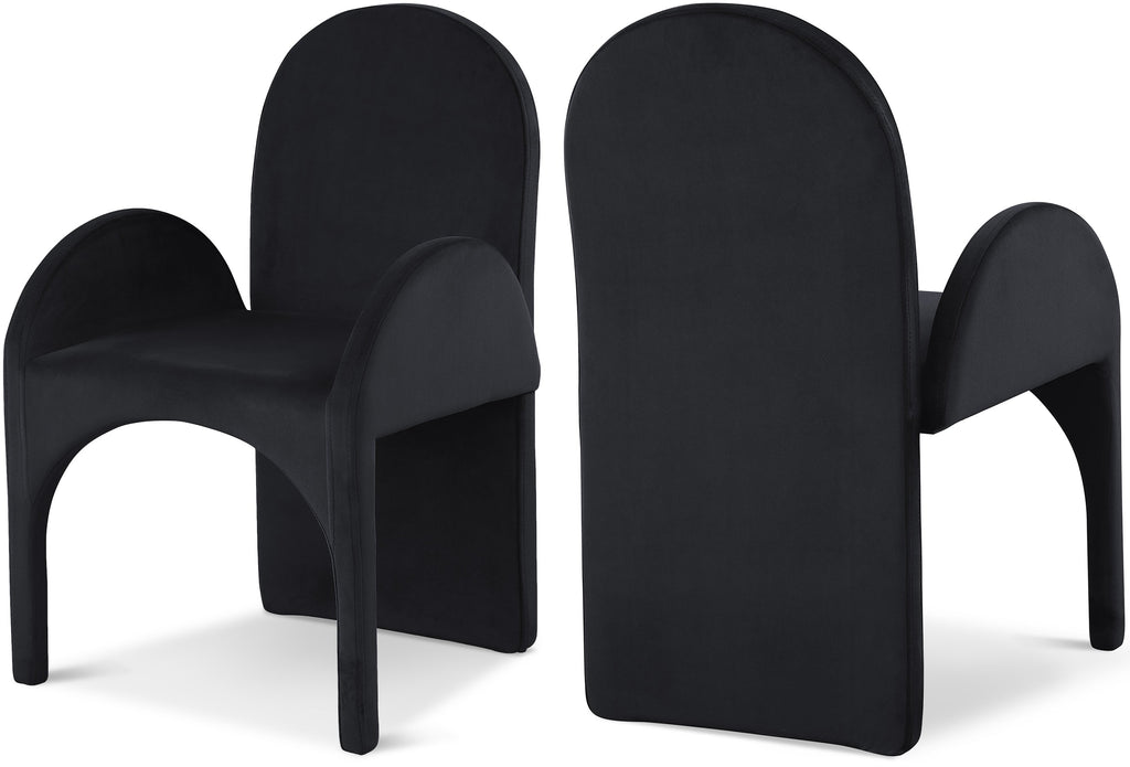 Summer Velvet Upholstered Dining Arm Chair