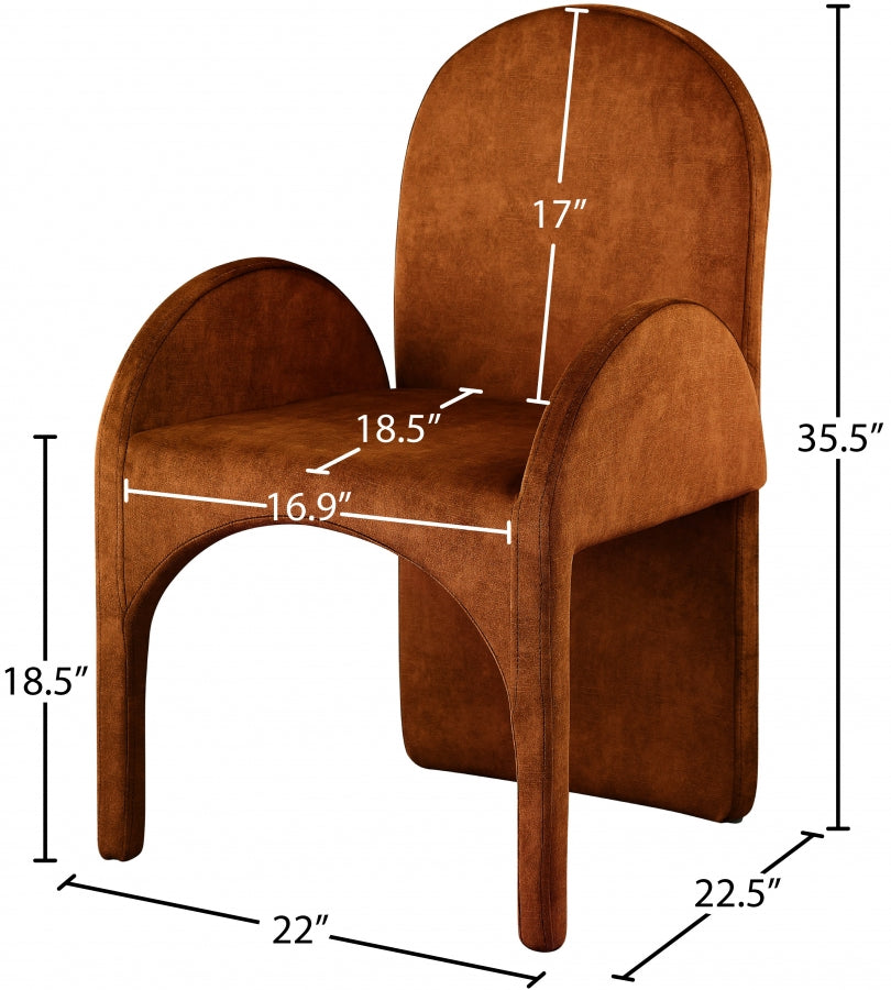 Summer Velvet Upholstered Dining Arm Chair