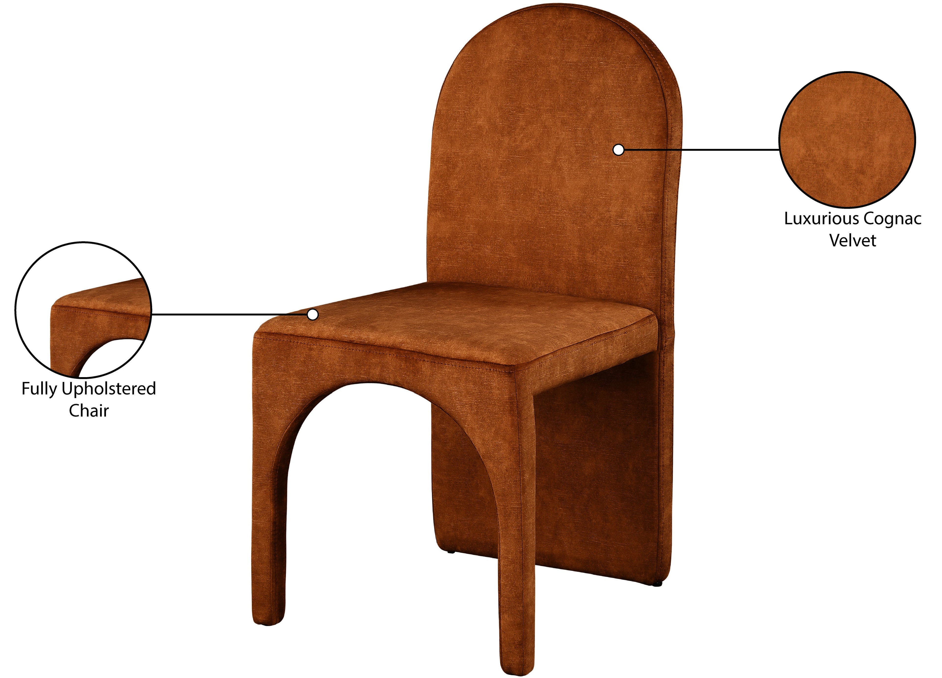 Summer Velvet Upholstered Dining Side Chair