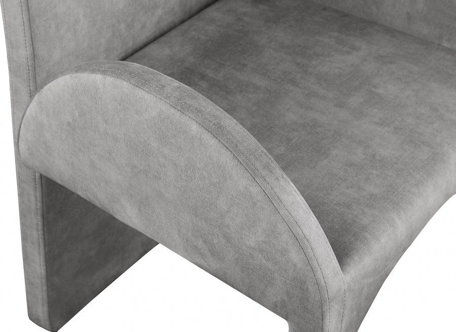 Summer Velvet Upholstered Dining Arm Chair