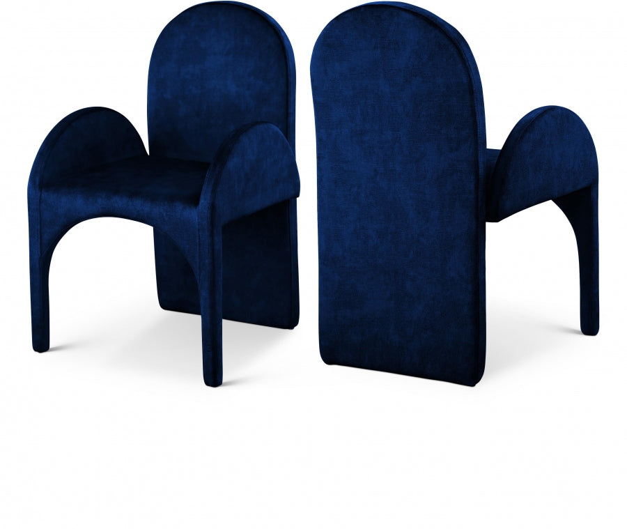 Summer Velvet Upholstered Dining Arm Chair