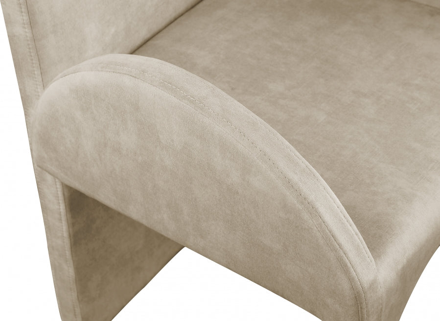 Summer Velvet Upholstered Dining Arm Chair