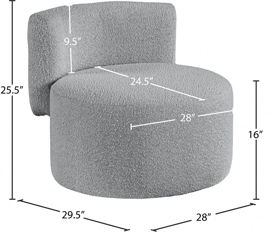 Como Boucle Fabric Upholstered Accent Chair