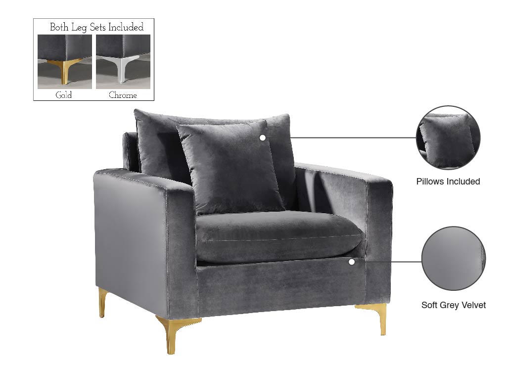 Naomi Velvet Upholstered Chair