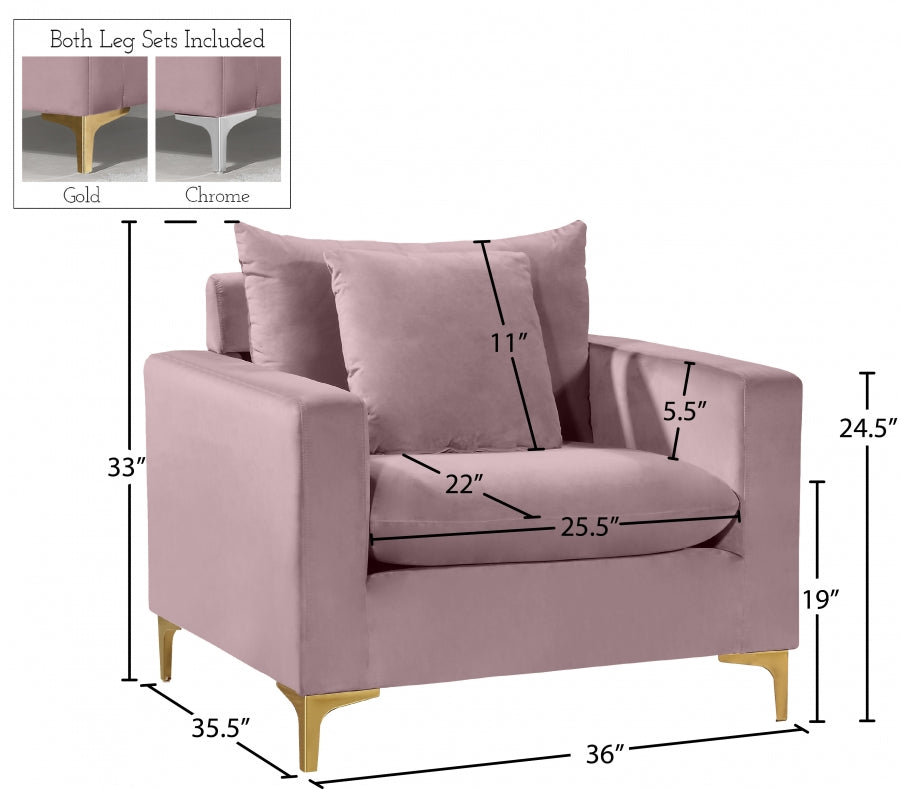 Naomi Velvet Upholstered Chair