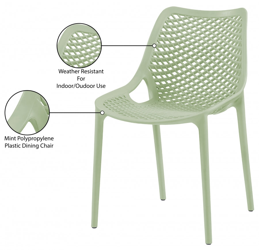 Mykonos Plastic Outdoor Patio Dining Chair - Set of 4