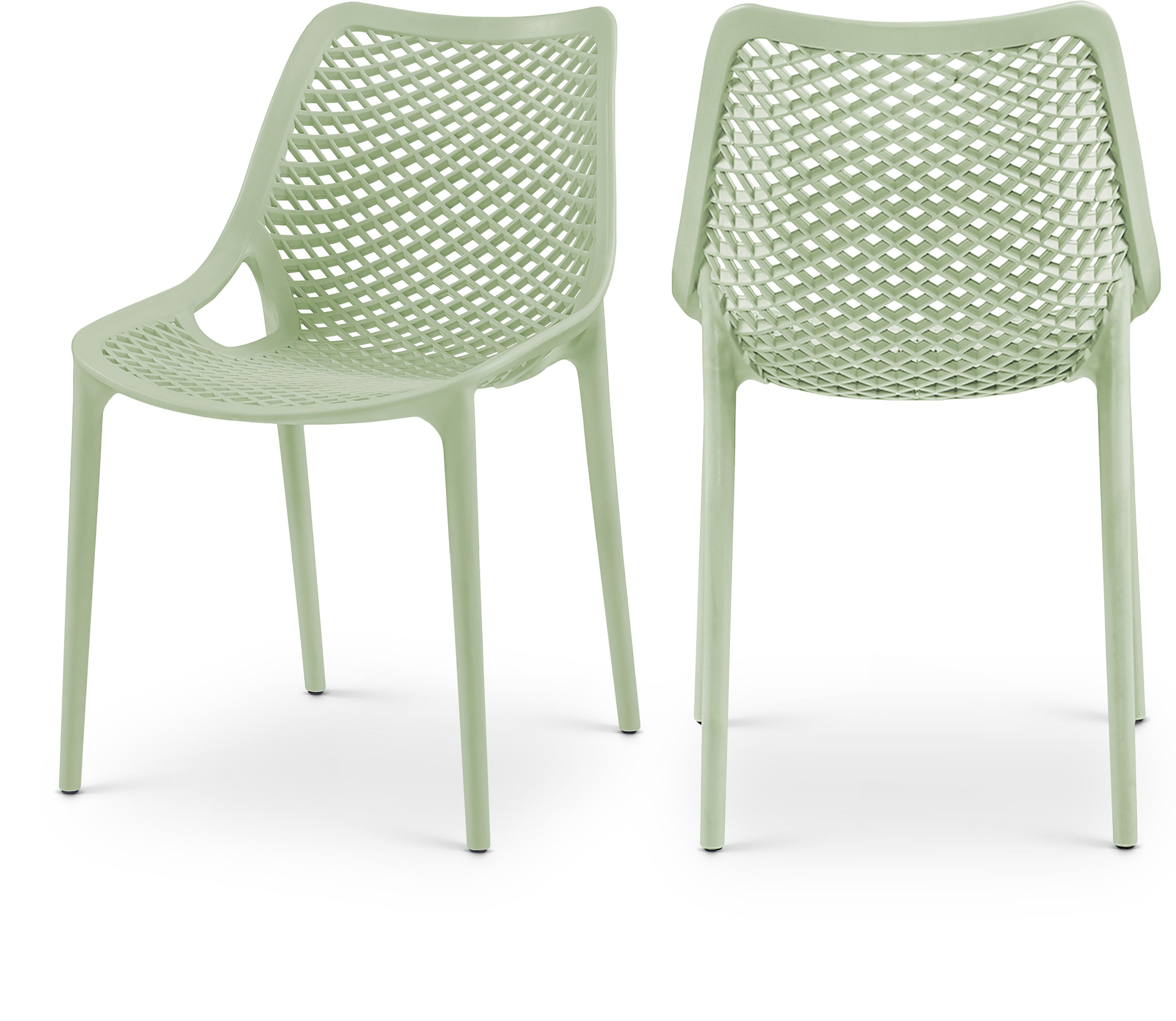 Mykonos Plastic Outdoor Patio Dining Chair - Set of 4