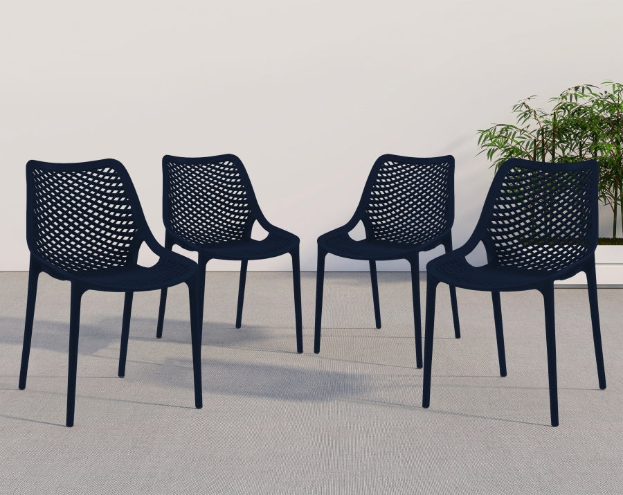 Mykonos Plastic Outdoor Patio Dining Chair - Set of 4