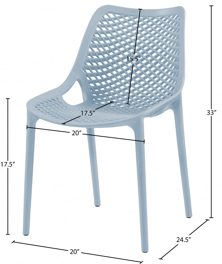 Mykonos Plastic Outdoor Patio Dining Chair - Set of 4