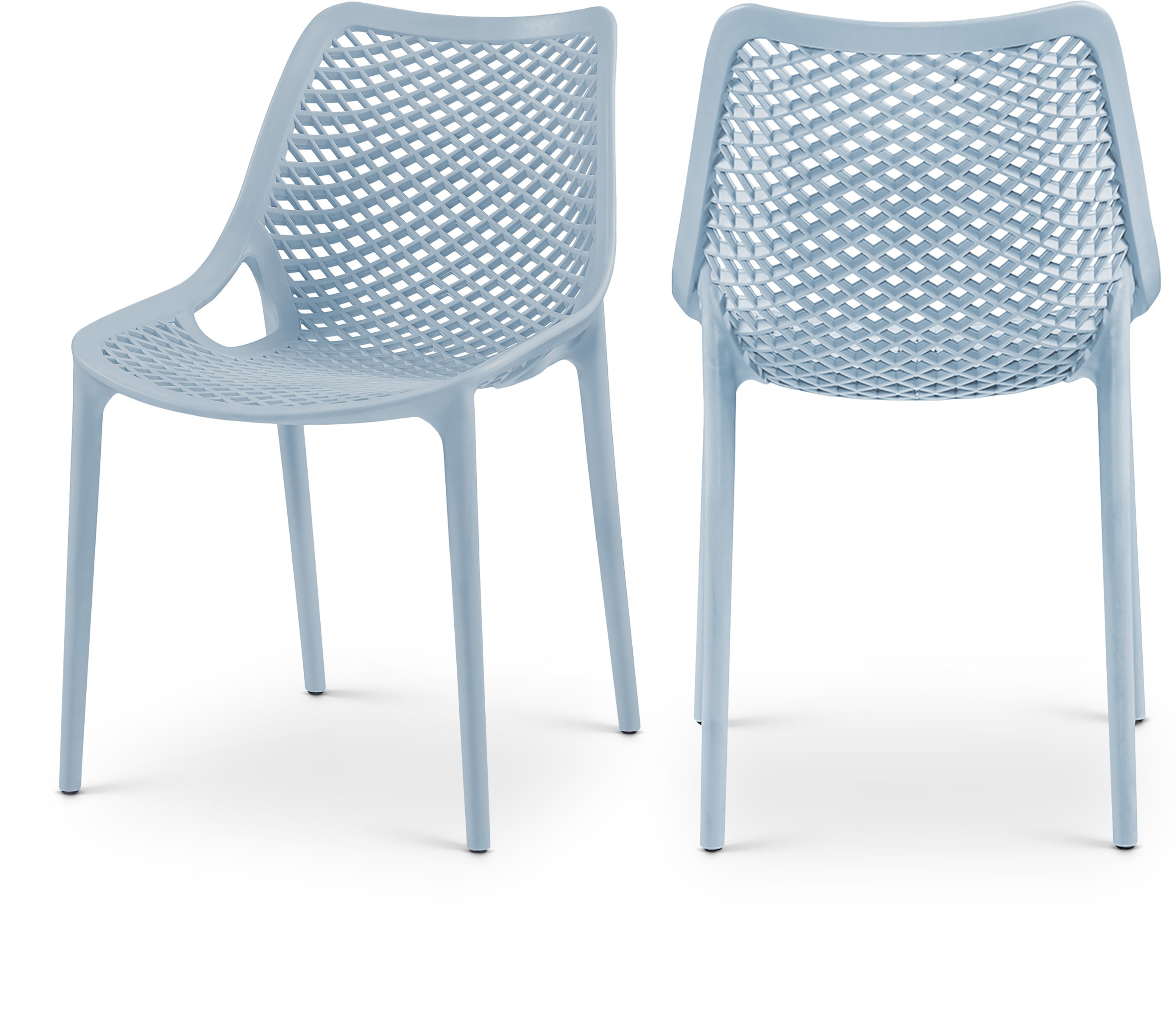 Mykonos Plastic Outdoor Patio Dining Chair - Set of 4