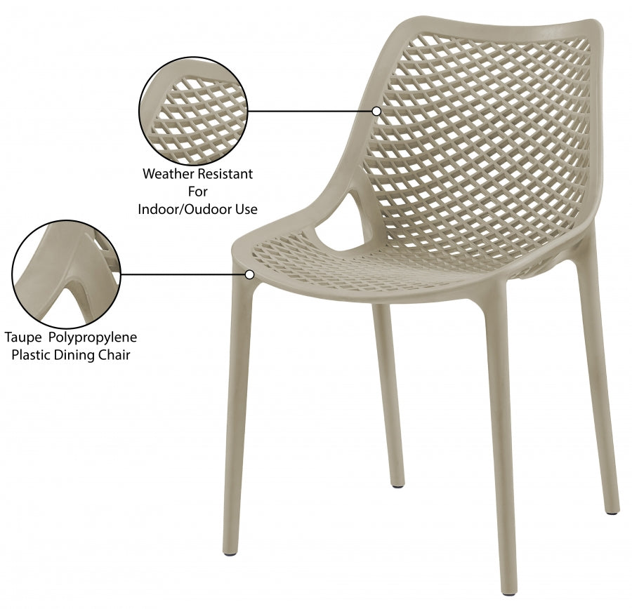 Mykonos Plastic Outdoor Patio Dining Chair - Set of 4
