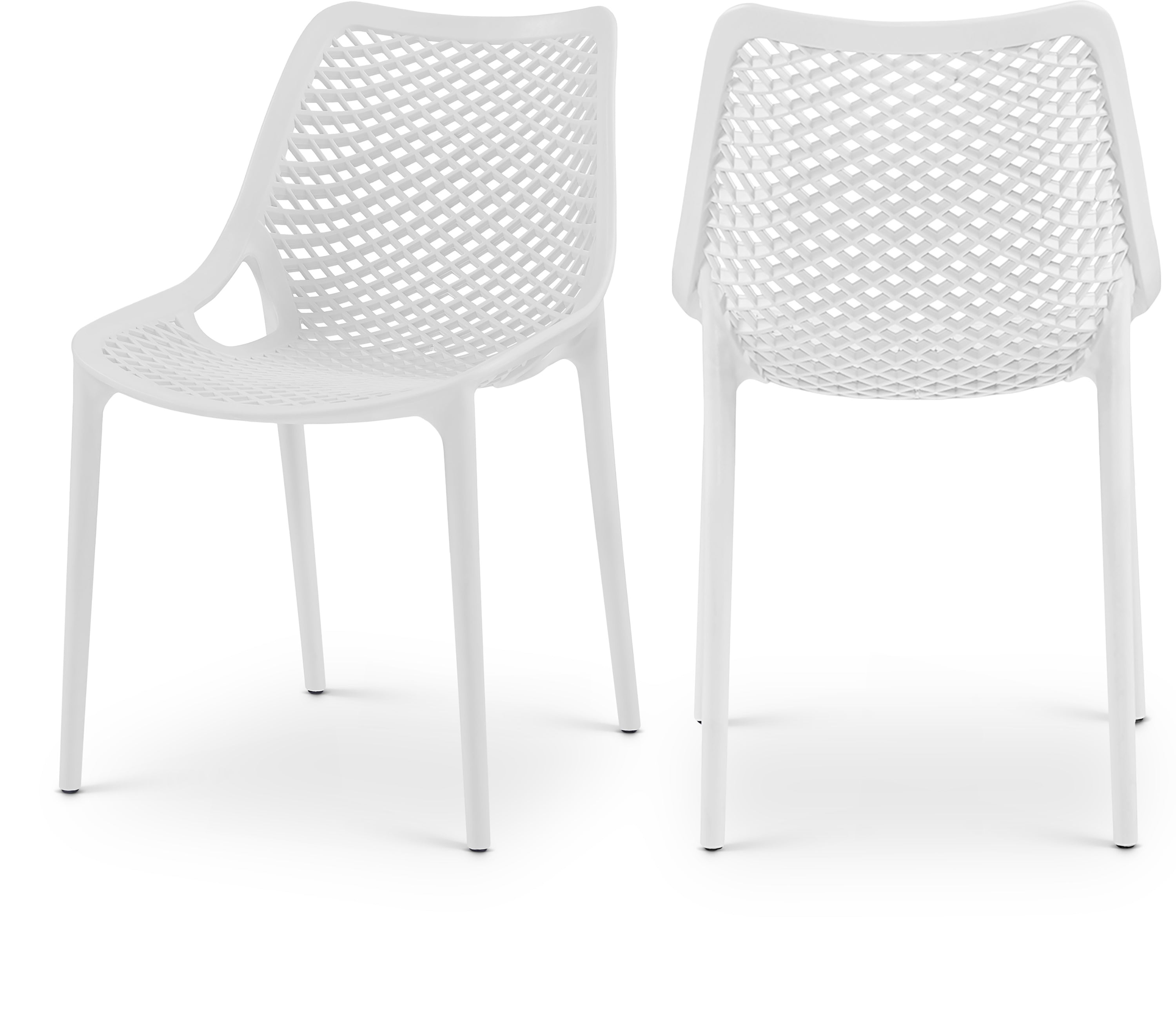 Mykonos Plastic Outdoor Patio Dining Chair - Set of 4