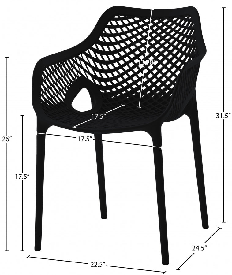 Mykonos Plastic Outdoor Patio Dining Chair