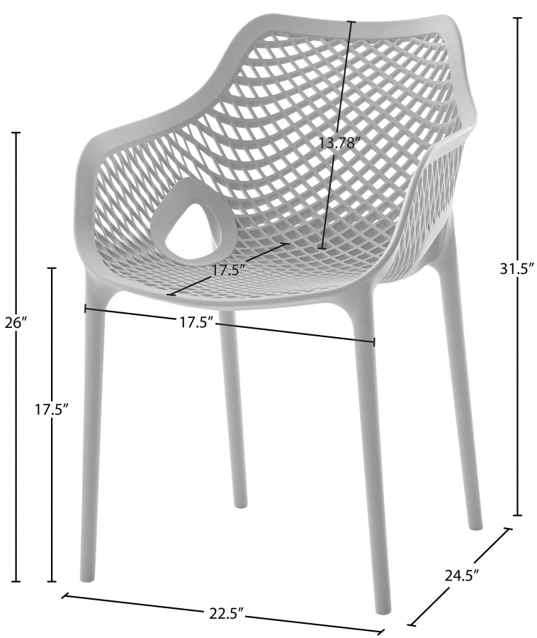 Mykonos Plastic Outdoor Patio Dining Chair