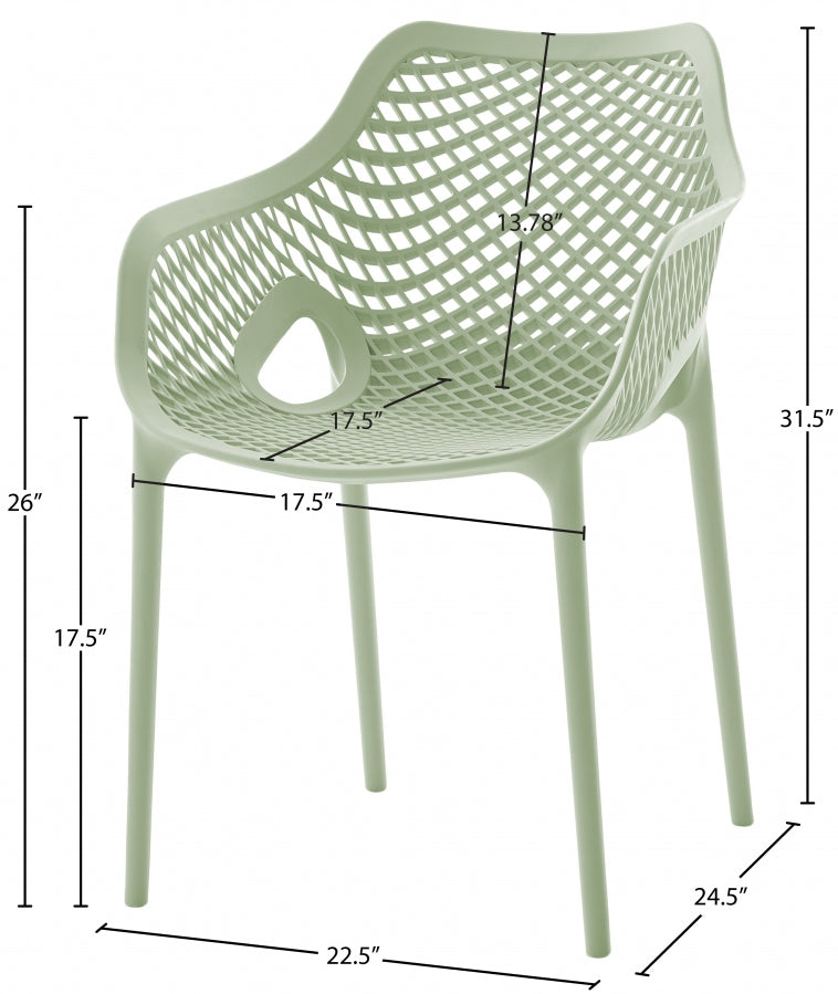 Mykonos Plastic Outdoor Patio Dining Chair